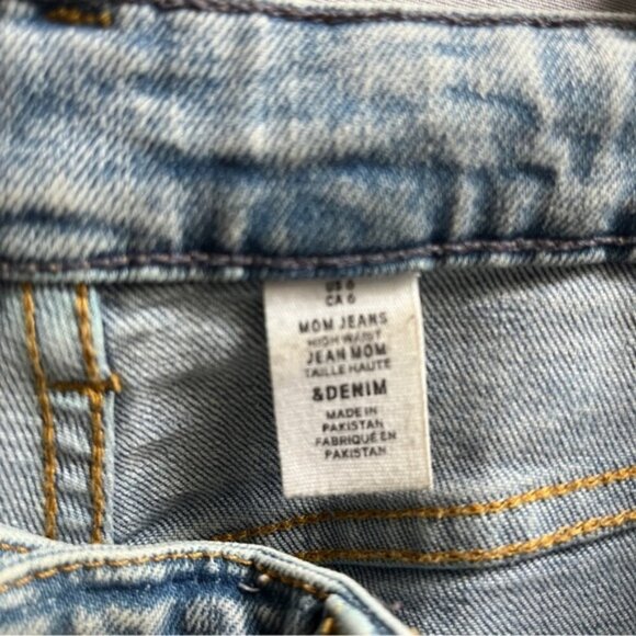 H&M Mom’s denim button fly high waisted jeans Sz 6 - Picture 7 of 13